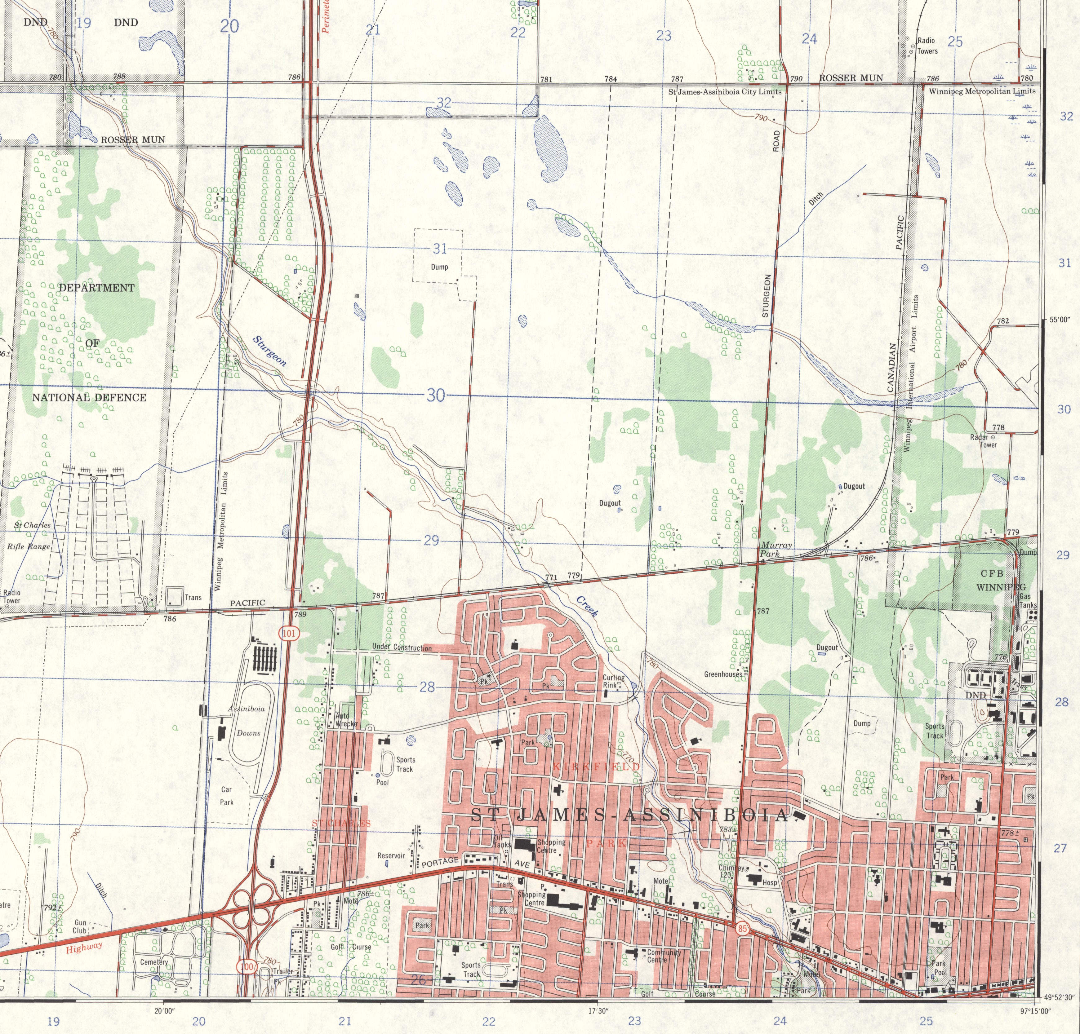 St. Charles map 1969