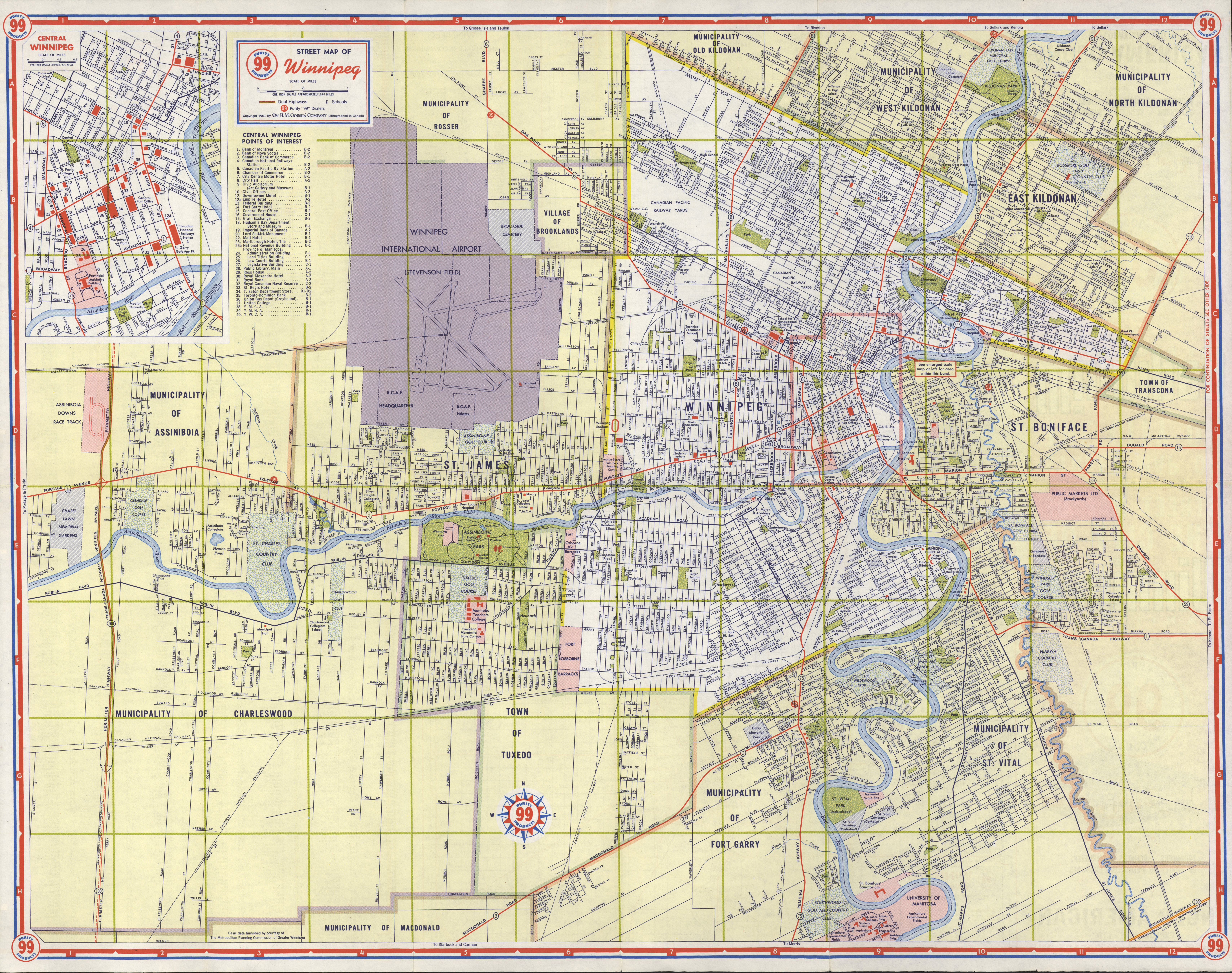 St. Charles map 1961